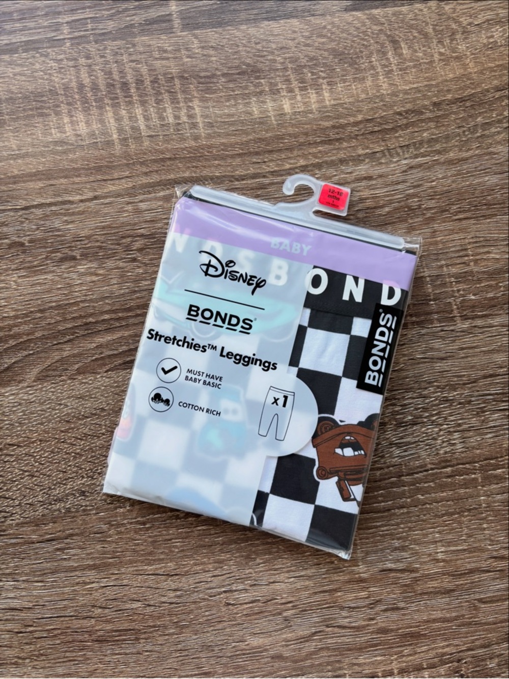 Bonds Baby Disney Stretchies Leggings - Black, White, Lilac